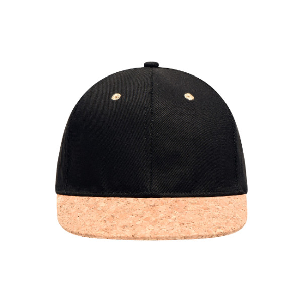 Кепка 6 клинів, козирок із корка, Cork Flat Peak Cap