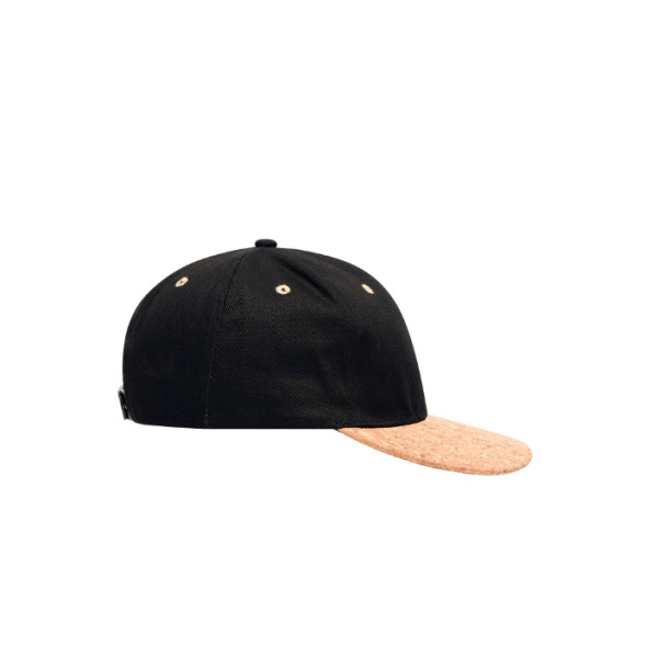 Кепка 6 клинів, козирок із корка, Cork Flat Peak Cap