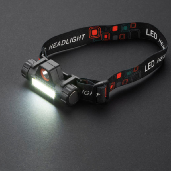 Ліхтарик WORK24 акумуляторний налобний, LED+USB+Rechargable