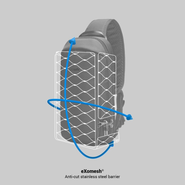 Сумка через плече антизлодій Pacsafe® Vibe 325 sling pack, 5 ступенів захисту