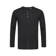 SHAWN Long Sleeve Henley T-shirt, M