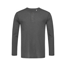 SHAWN Long Sleeve Henley T-shirt, M