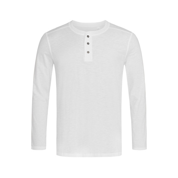 SHAWN Long Sleeve Henley T-shirt, M