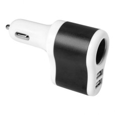 Автомобільний зарядний пристрій 2 порти USB 2.0 + розгалужувач