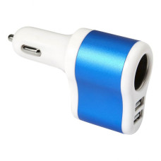 Автомобільний зарядний пристрій 2 порти USB 2.0 + розгалужувач