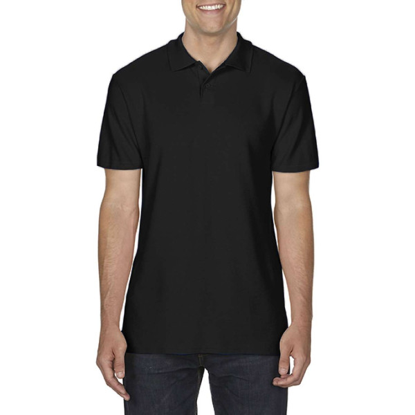 SOFTSTYLE® ADULT DOUBLE PIQUE POLO, M