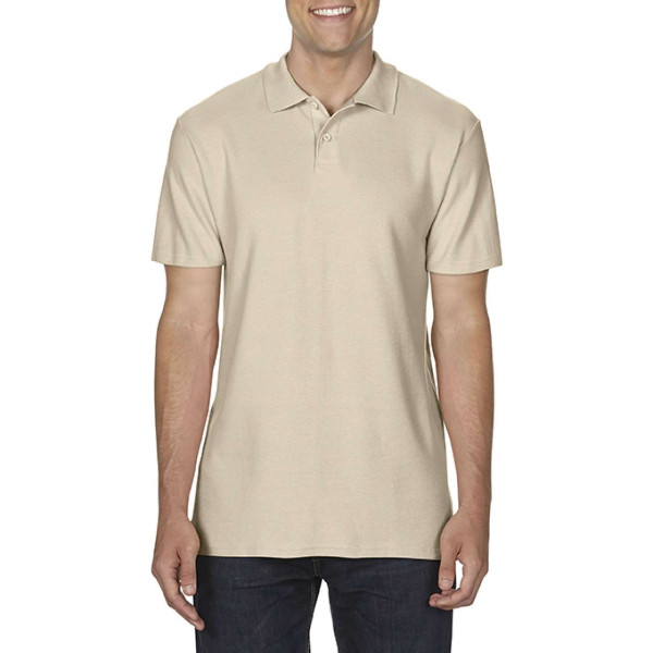 SOFTSTYLE® ADULT DOUBLE PIQUE POLO, M