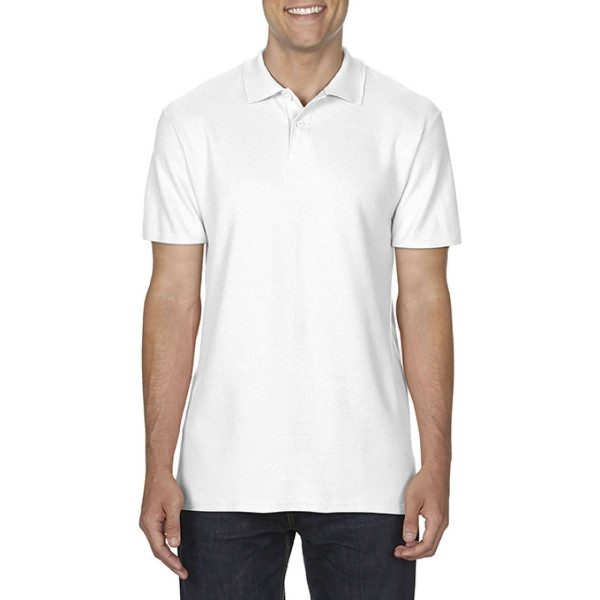 SOFTSTYLE® ADULT DOUBLE PIQUE POLO, M