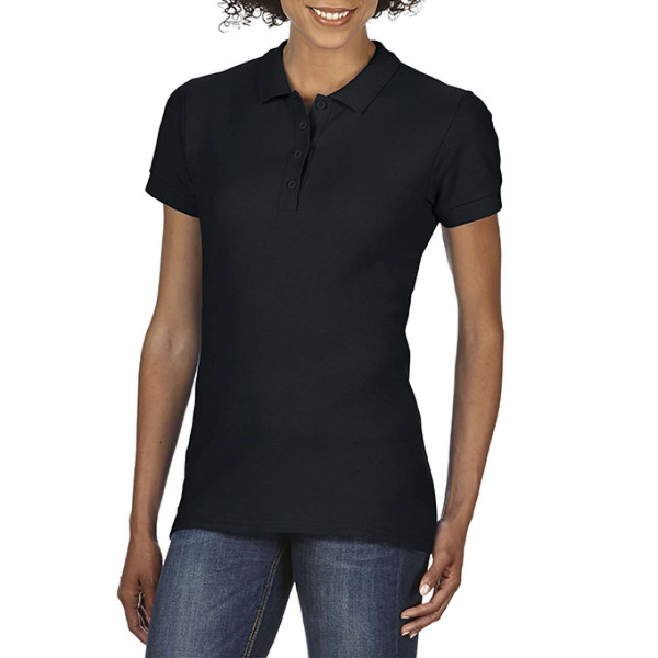 SOFTSTYLE® LADIES` DOUBLE PIQUE POLO, M