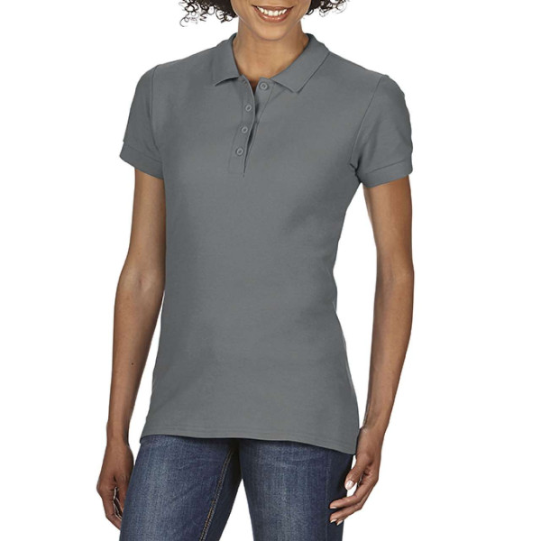 SOFTSTYLE® LADIES` DOUBLE PIQUE POLO, M