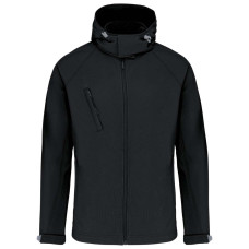 MEN`S DETACHABLE HOODED SOFTSHELL JACKET , M