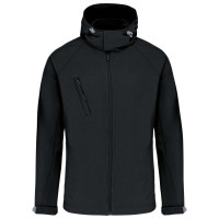 MEN`S DETACHABLE HOODED SOFTSHELL JACKET , XL