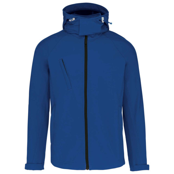 MEN`S DETACHABLE HOODED SOFTSHELL JACKET , XXL