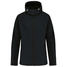 LADIES` DETACHABLE HOODED SOFTSHELL JACKET, L