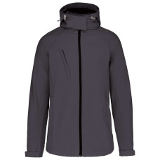 LADIES` DETACHABLE HOODED SOFTSHELL JACKET, XL