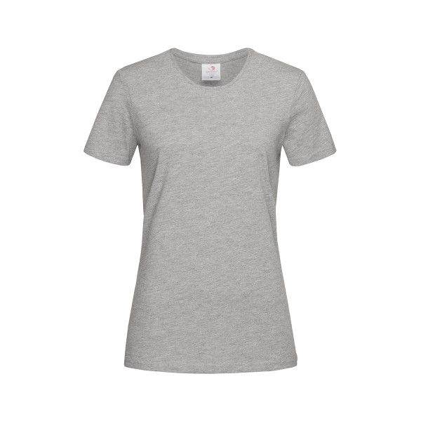 Футболка Stedman Classic Women бавовна 155 г/м2, сіра меланж (GYH), XS