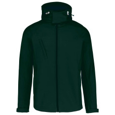 MEN`S DETACHABLE HOODED SOFTSHELL JACKET , S