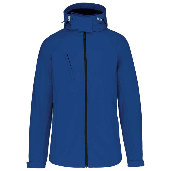 LADIES` DETACHABLE HOODED SOFTSHELL JACKET, S