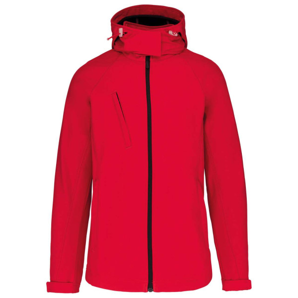 LADIES` DETACHABLE HOODED SOFTSHELL JACKET, S