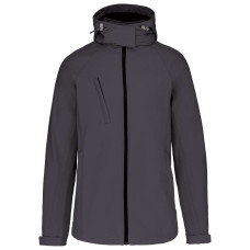 LADIES` DETACHABLE HOODED SOFTSHELL JACKET, S