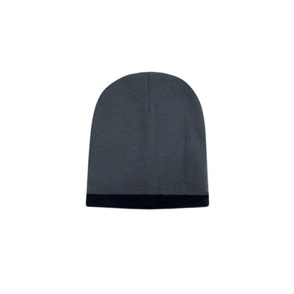 ROLL DOWN TWO TONE ACRYLIC BEANIE