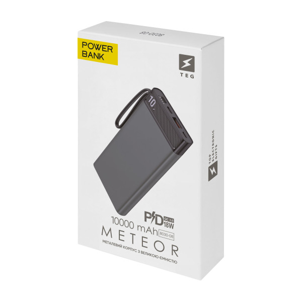 Універсальний зарядний пристрій METEOR 10000 mAh, TM TEG Універсальний зарядний пристрій METEOR 10000 mAh, TM TEG