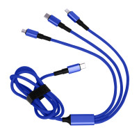 Зарядний кабель Solin Type-C 3в1 60W